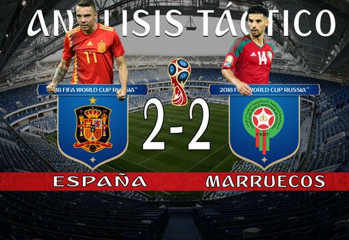 Análisis táctico España 2-2 Marruecos, Mundial de Rusia 2018